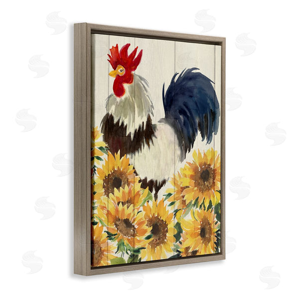 Stupell Industries Corinne Haig | Country Rooster & Sunflowers Wall Art