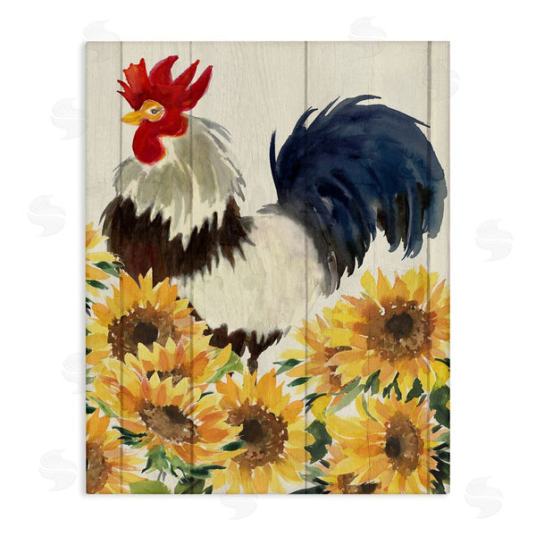 stupell industries Corinne Haig | Country Rooster & Sunflowers Wall Art
