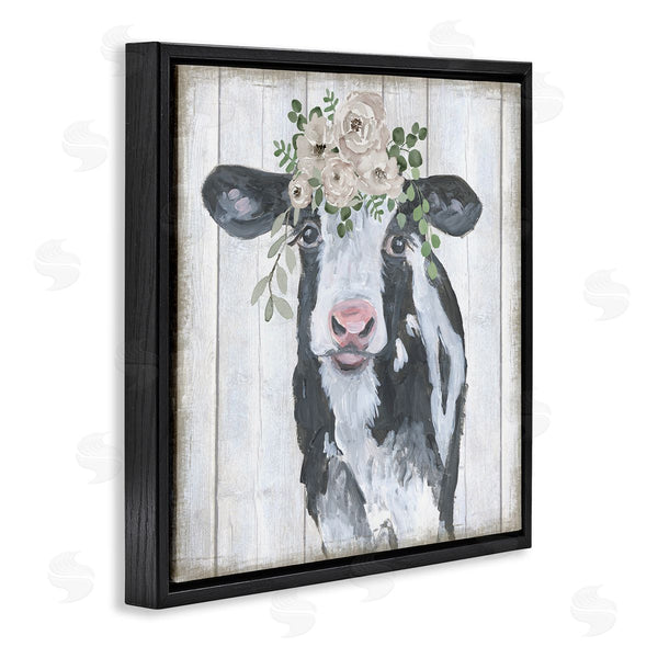 Stupell Industries Corinne Haig | Cow With Rose Garland Wall Art