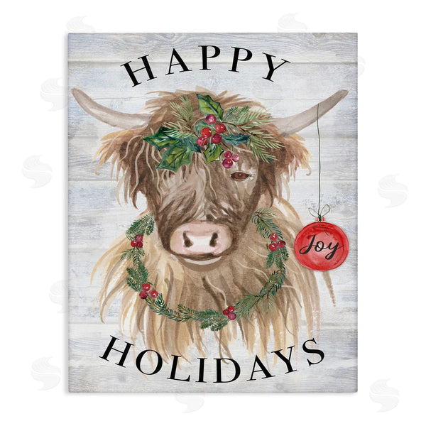 stupell industries Corinne Haig | Farmhouse Holiday Cow Wall Art