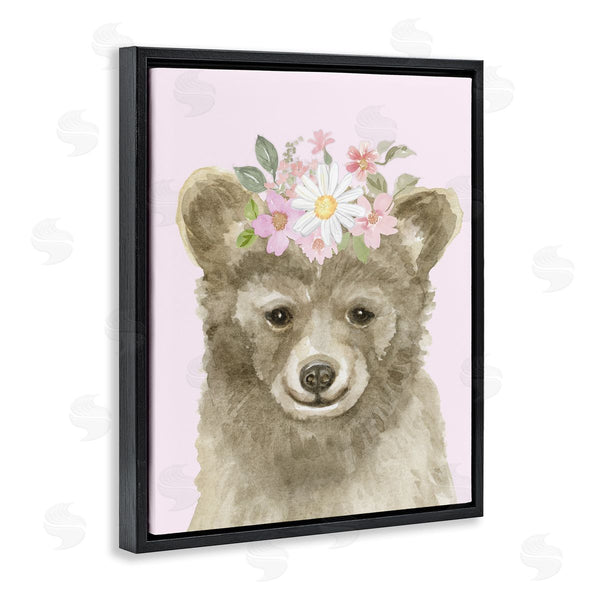 Stupell Industries Corinne Haig | Floral Bear On Pink Wall Art
