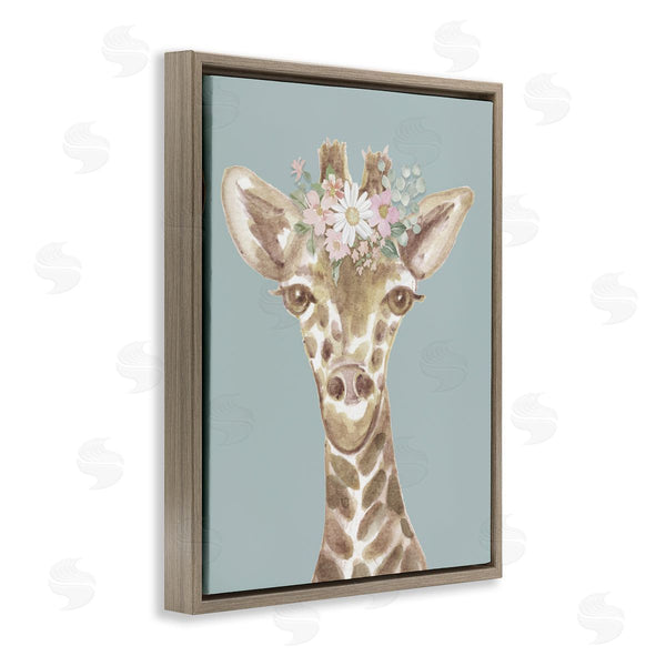 Stupell Industries Corinne Haig | Giraffe With Flower Garland Wall Art