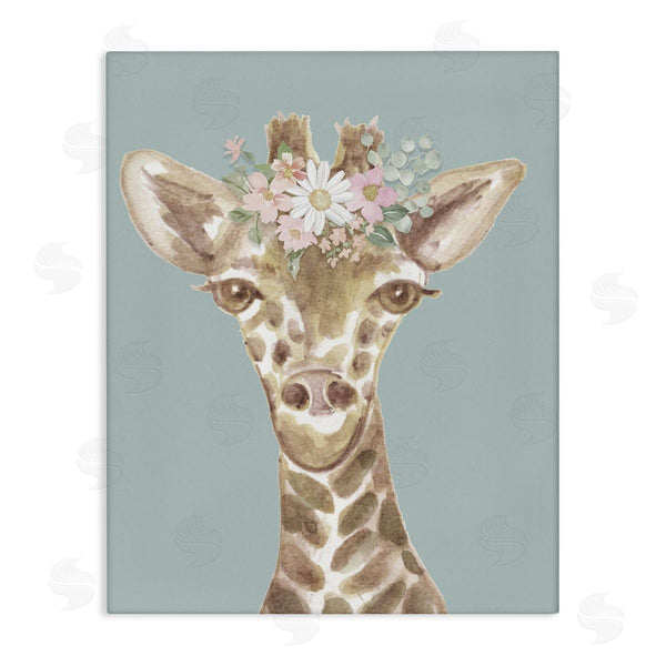 stupell industries Corinne Haig | Giraffe with Flower Garland Wall Art