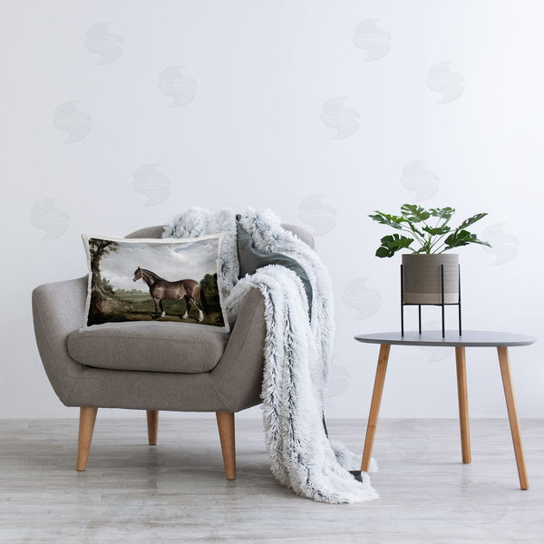Stupell Industries Corinne Haig | Majestic Equine Nature Portrait Printed Throw Pillow