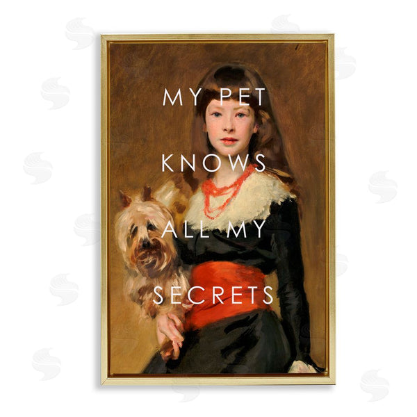 stupell industries Corinne Haig | My Pet Knows All My Secrets