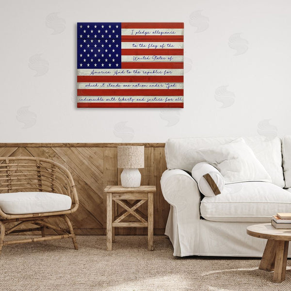 Stupell Industries Corinne Haig | Pledge Of Allegiance Flag Wall Art