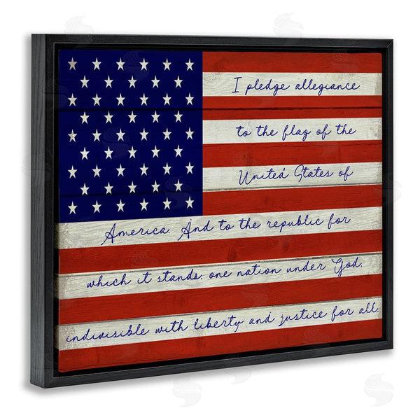 Stupell Industries Corinne Haig | Pledge Of Allegiance Flag Wall Art
