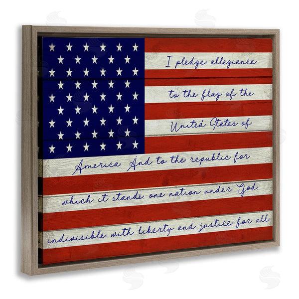 Stupell Industries Corinne Haig | Pledge Of Allegiance Flag Wall Art