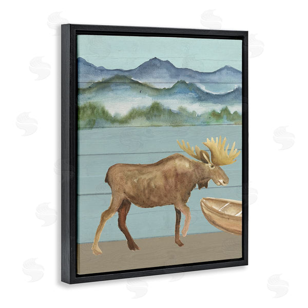 Stupell Industries Corinne Haig | Rustic Moose At Lake Wall Art
