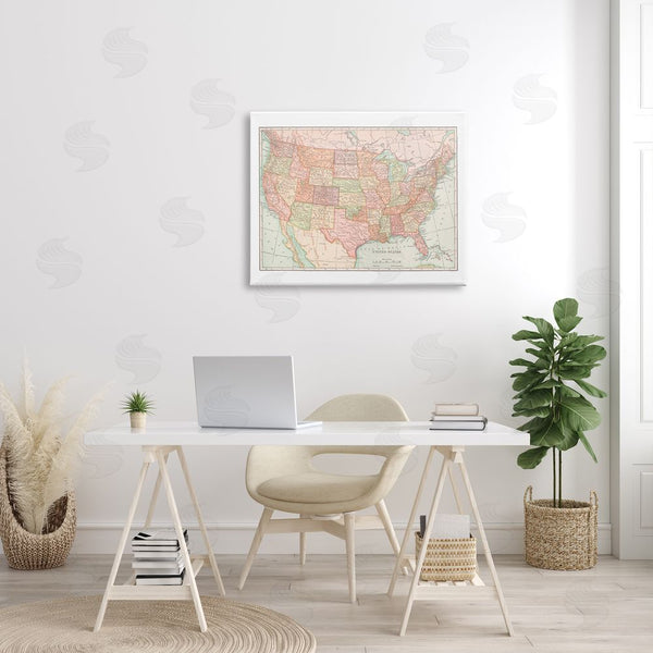 Stupell Industries Corinne Haig | Traditional USA Map Wall Art