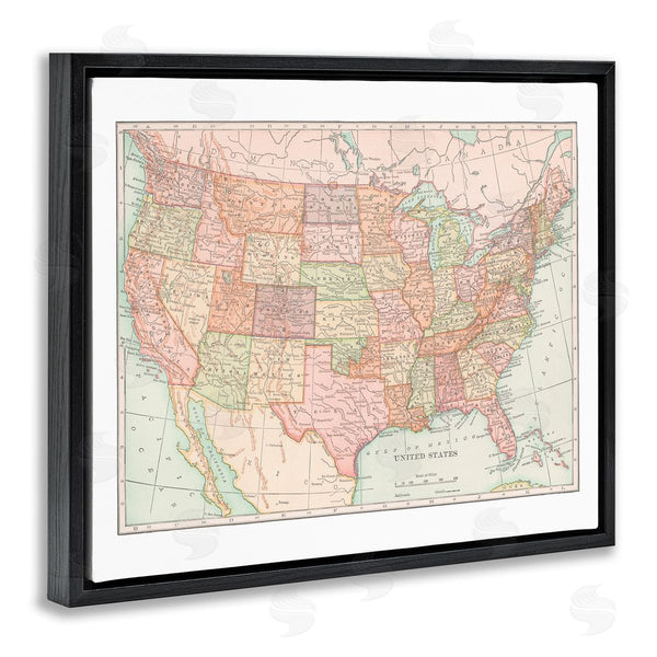 Stupell Industries Corinne Haig | Traditional USA Map Wall Art