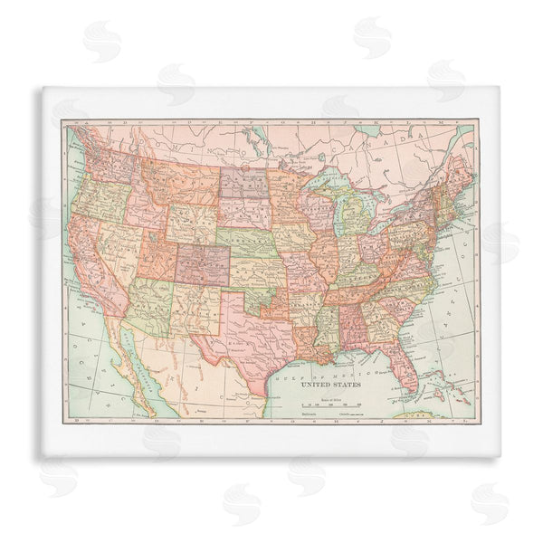 stupell industries Corinne Haig | Traditional USA Map Wall Art
