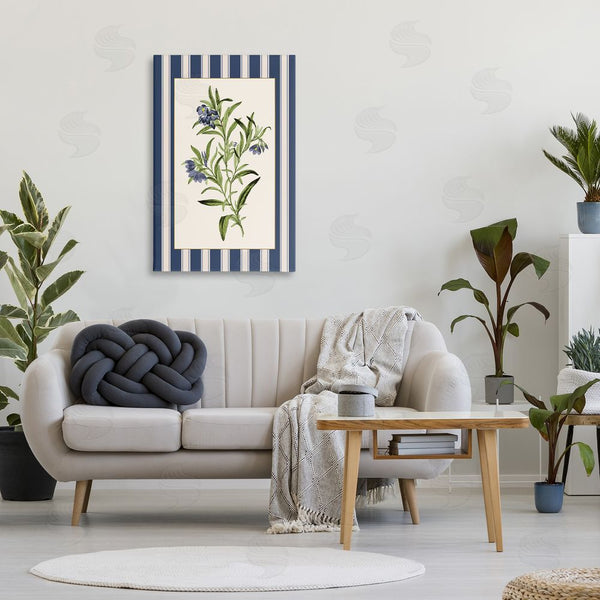 Stupell Industries Corinne Haig | Vintage Plant Over Stripes