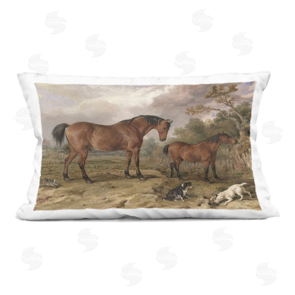 stupell industries Corinne Haig | Wild Dogs & Horses Traditional Printed Throw Pillow