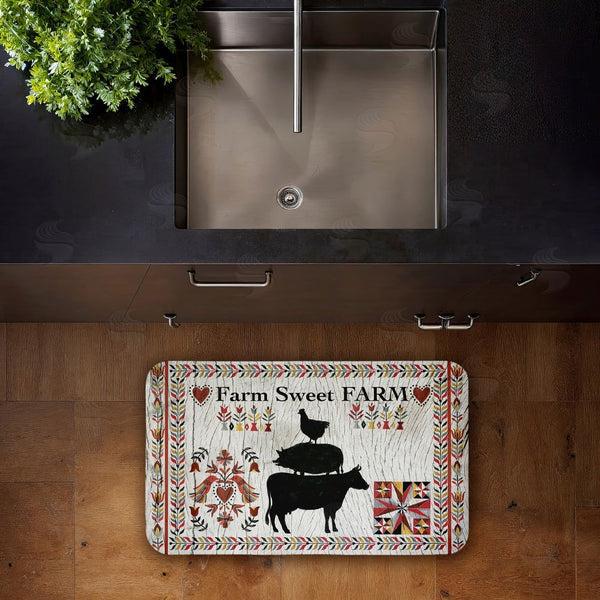 Stupell Industries Corinne Lent | Sweet Farm Rustic Boho Anti-Fatigue Mat