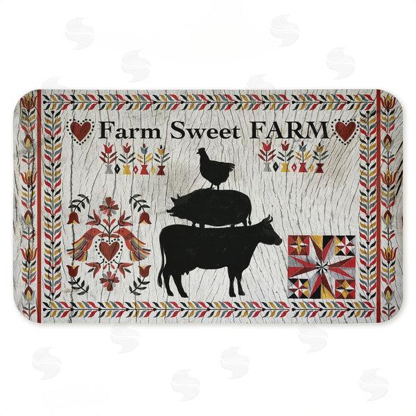 stupell industries Corinne Lent | Sweet Farm Rustic Boho Anti-Fatigue Mat