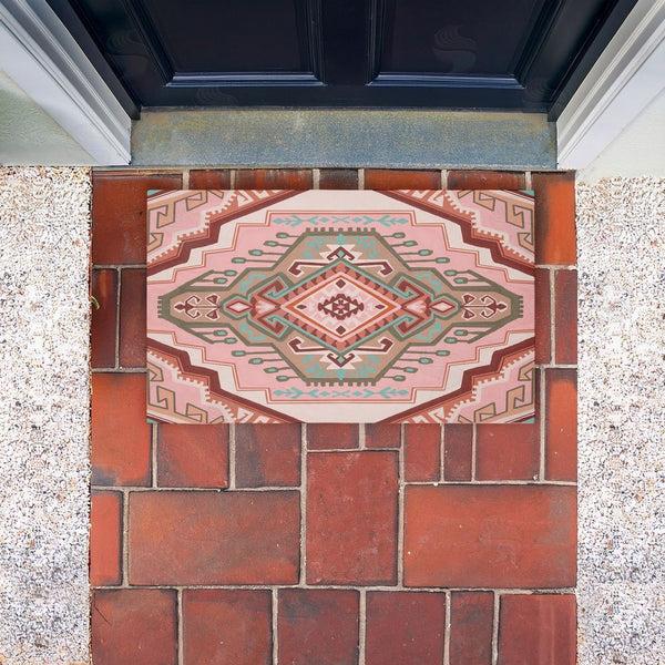 Stupell Industries Corinne Lent | Terracotta Dreams Pink Boho Non-Woven Door Mat