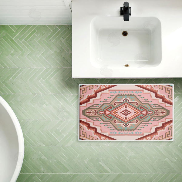 Stupell Industries Corinne Lent | Terracotta Dreams Pink Boho Plush Bath Mat