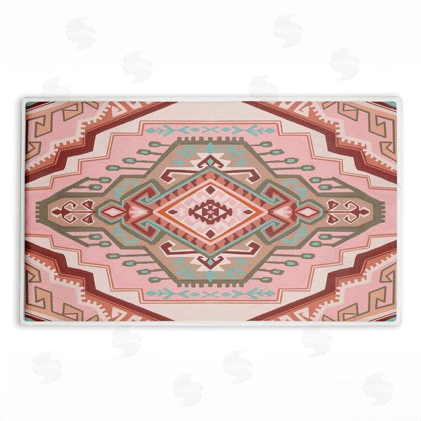 stupell industries Corinne Lent | Terracotta Dreams Pink Boho Plush Bath Mat