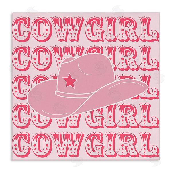 stupell industries Corinne Rose Designs | Blush Pink Cowgirl Wall Art