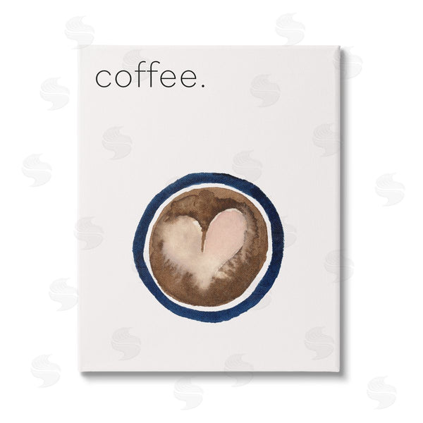 stupell industries Corinne Rose Designs | Coffee with Heart Shape Wall Art