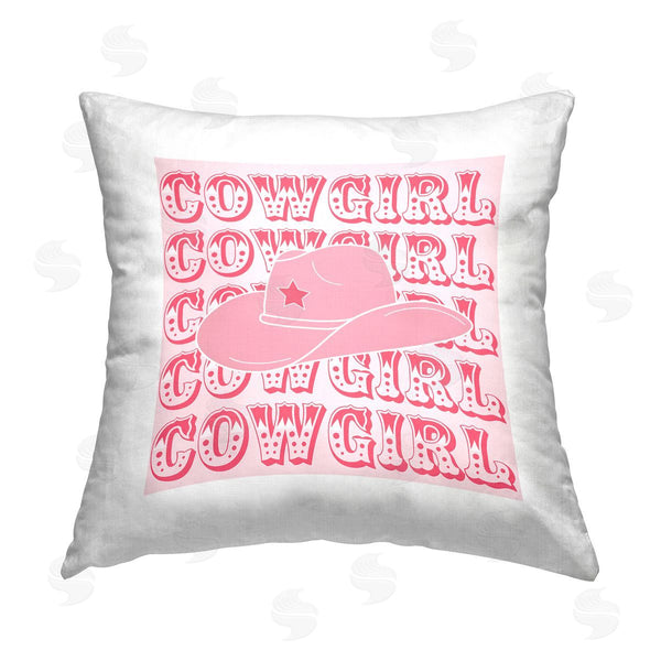 stupell industries Corinne Rose Designs | Cowgirl Phrase Pattern Printed Throw Pillow
