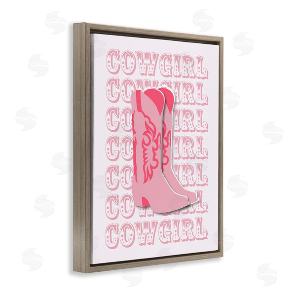 Stupell Industries Corinne Rose Designs | Pastel Cowgirl Boots Wall Art