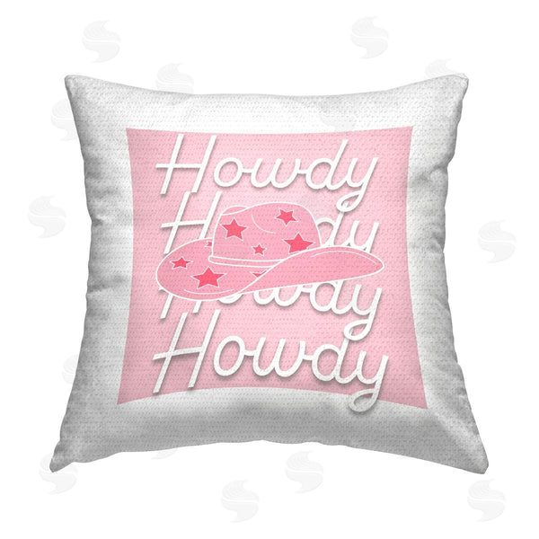 Stupell Industries Corinne Rose Designs | Pastel Howdy Hat Printed Throw Pillow