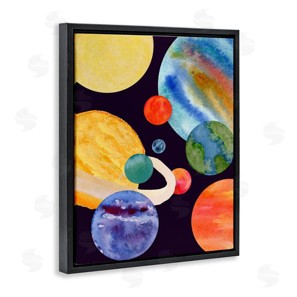 Stupell Industries Corinne Rose Designs | Planetary Galaxy In Space Wall Art