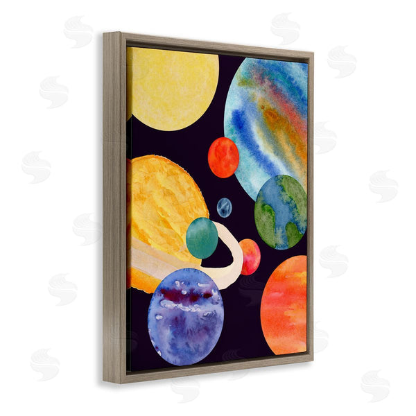Stupell Industries Corinne Rose Designs | Planetary Galaxy In Space Wall Art
