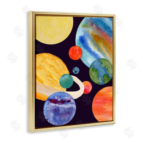 Stupell Industries Corinne Rose Designs | Planetary Galaxy In Space Wall Art