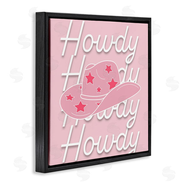 Stupell Industries Corinne Rose Designs | Soft Pink Howdy Pattern Wall Art