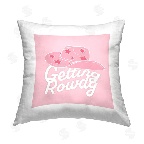 stupell industries Corinne Rose Designs | Western Getting Rowdy Printed Throw Pillow
