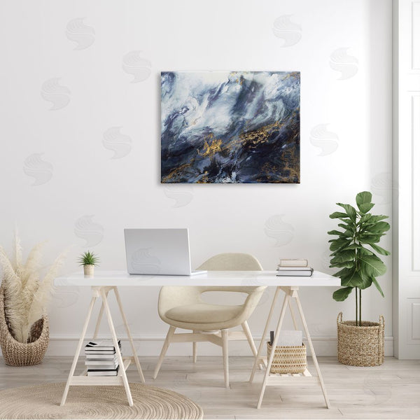 Stupell Industries Corrie LaVelle | Busy Blue Ocean Water Abstraction Chaotic Wave Wall Art