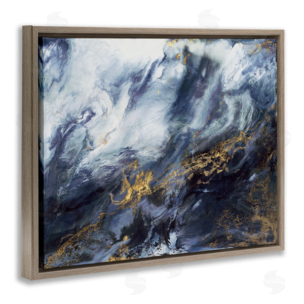 Stupell Industries Corrie LaVelle | Busy Blue Ocean Water Abstraction Chaotic Wave Wall Art