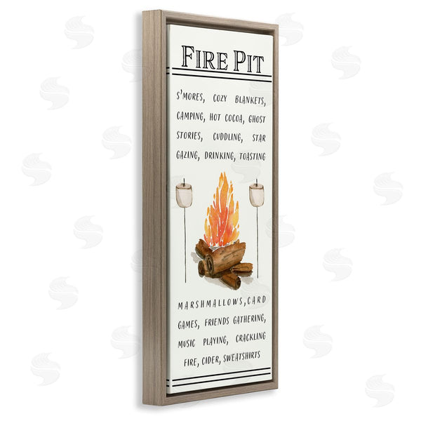 Stupell Industries Corrine Rose Designs | Fire Pit And Marshmallows Wall Art