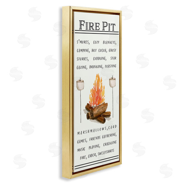 Stupell Industries Corrine Rose Designs | Fire Pit And Marshmallows Wall Art
