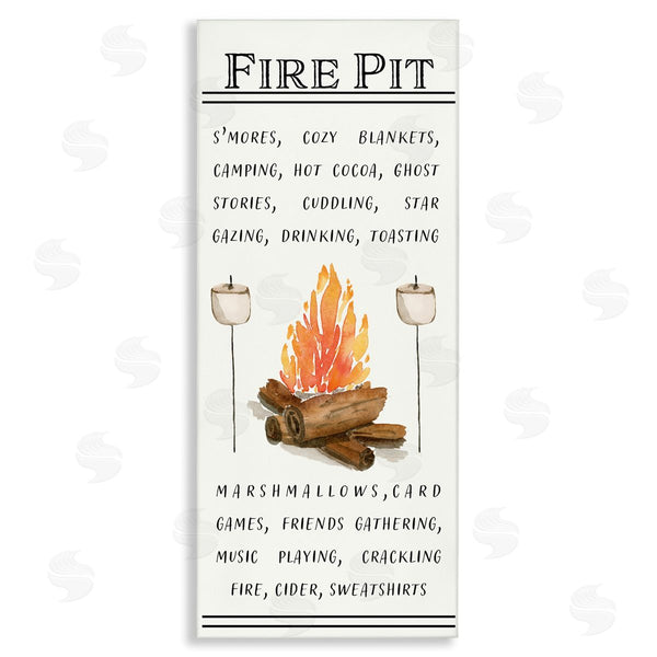 stupell industries Corrine Rose Designs | Fire Pit and Marshmallows Wall Art
