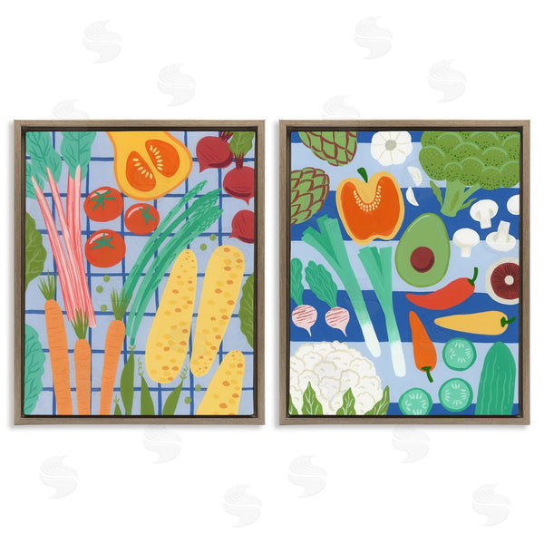 Stupell Industries Courtney Haley | Bright Veggie Harvests
