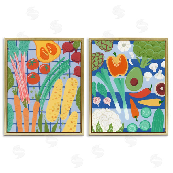 Stupell Industries Courtney Haley | Bright Veggie Harvests