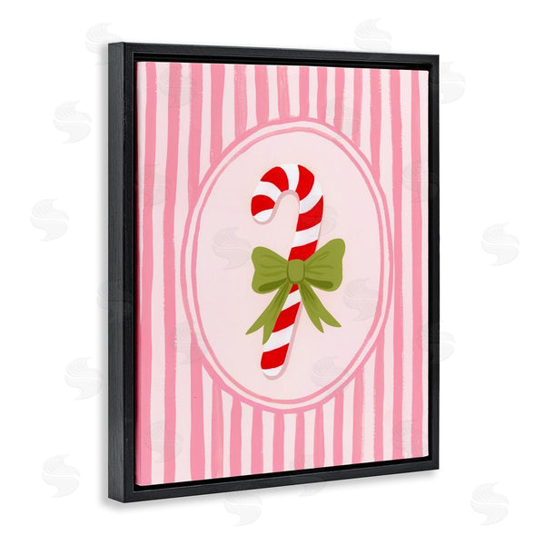 Stupell Industries Courtney Haley | Candy Cane With Ribbon Stripes