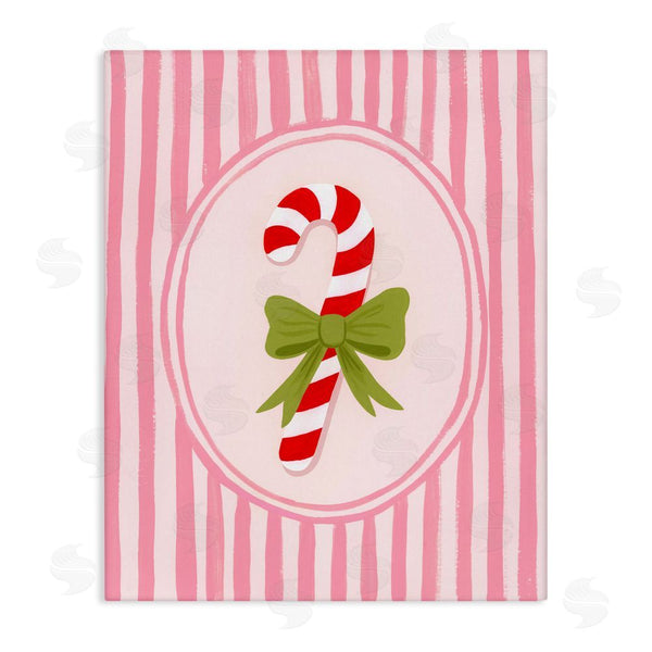 stupell industries Courtney Haley | Candy Cane with Ribbon Stripes