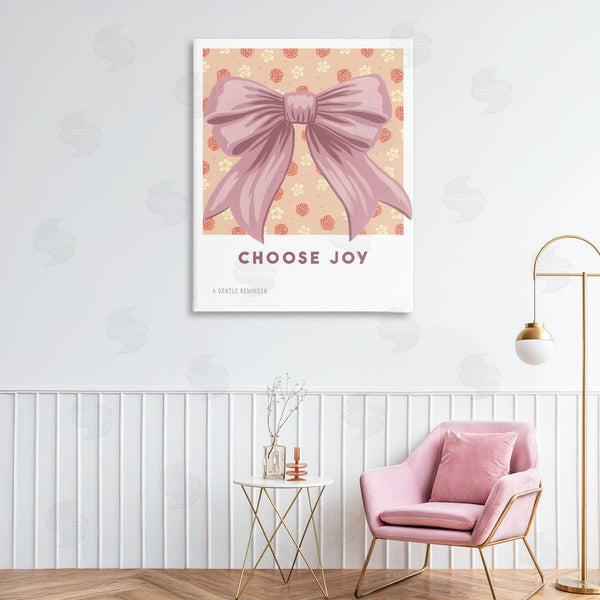 Stupell Industries Courtney Haley | Choose Joy Bow With Florals