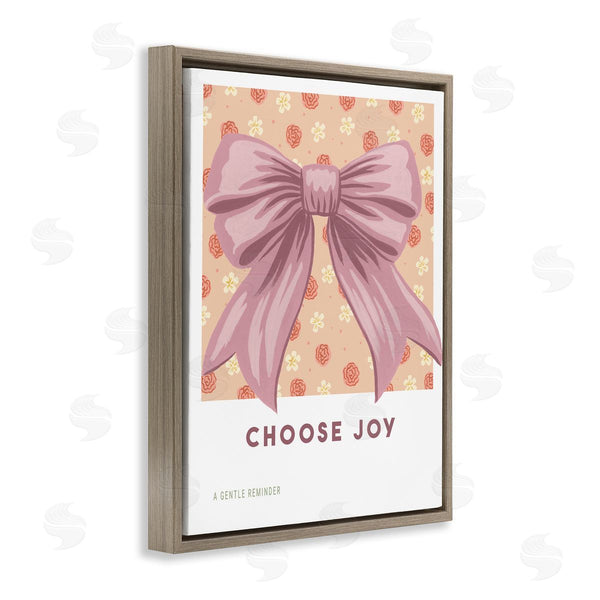 Stupell Industries Courtney Haley | Choose Joy Bow With Florals