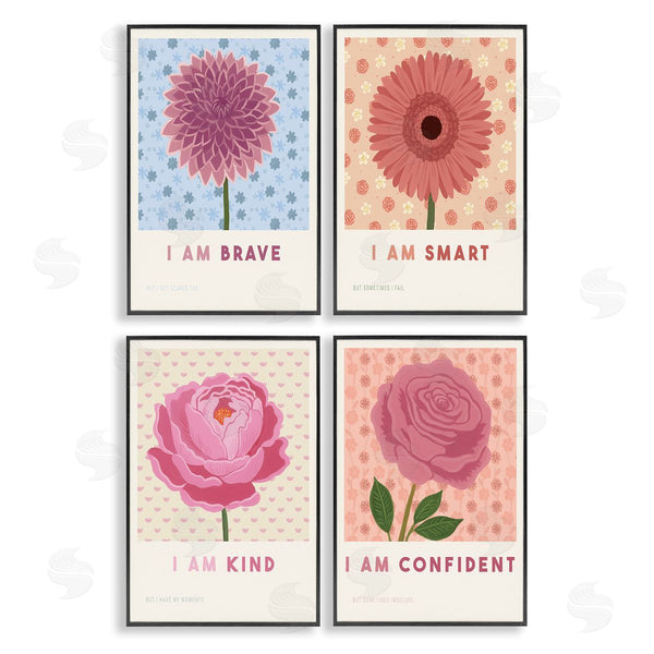 Stupell Industries Courtney Haley | Inspiring Flower Affirmations Wall Art