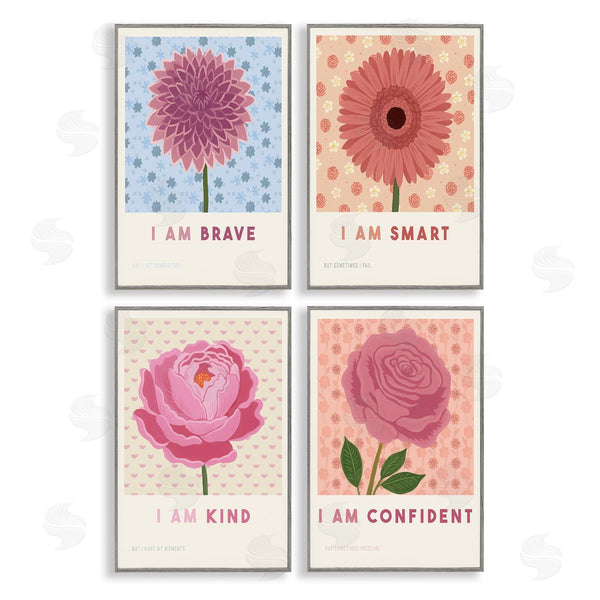 Stupell Industries Courtney Haley | Inspiring Flower Affirmations Wall Art