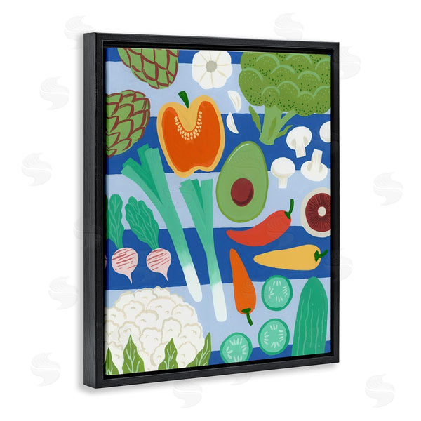 Stupell Industries Courtney Haley | Kitchen Veggies On Stripes