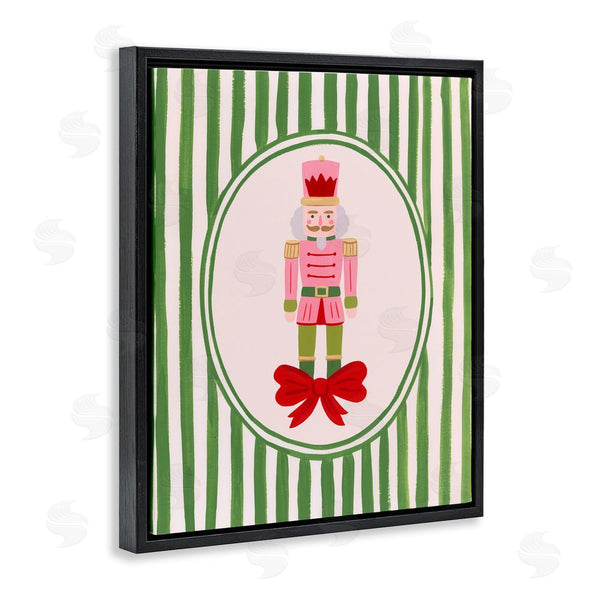 Stupell Industries Courtney Haley | Nutcracker With Ribbon Stripes