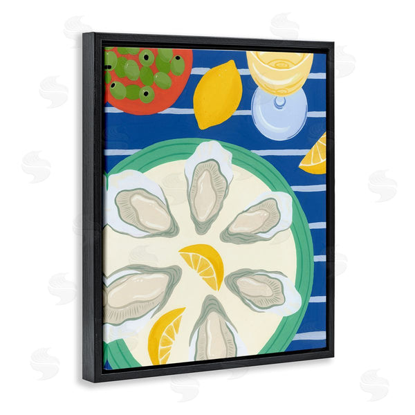 Stupell Industries Courtney Haley | Oyster Plate On Stripes