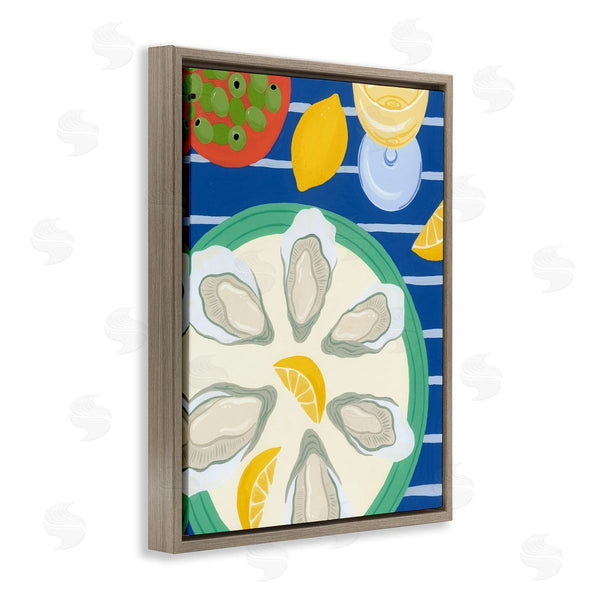 Stupell Industries Courtney Haley | Oyster Plate On Stripes